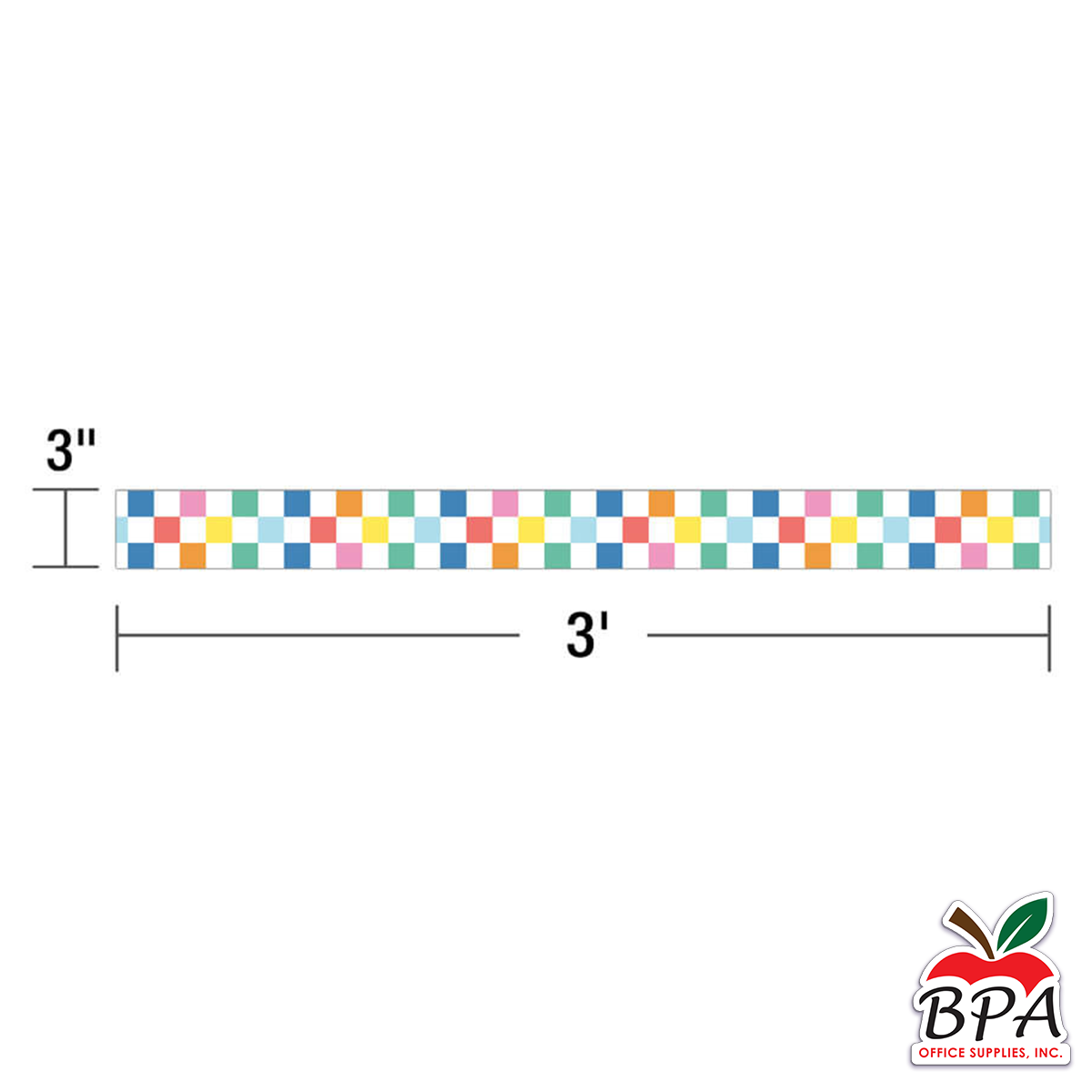 Carson Dellosa •  Borde "We Stick Together - Checkered Rainbow"